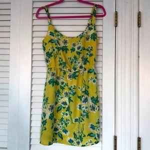 Bebop Spaghetti Strap Yellow Floral Dress